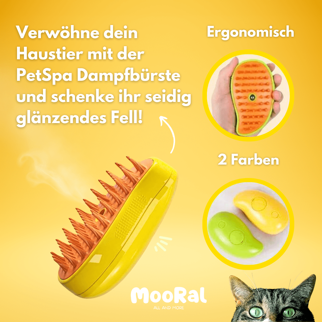 Pet Spa™ • 3 in 1 Dampfbürste, Cat Supplies MOORAL