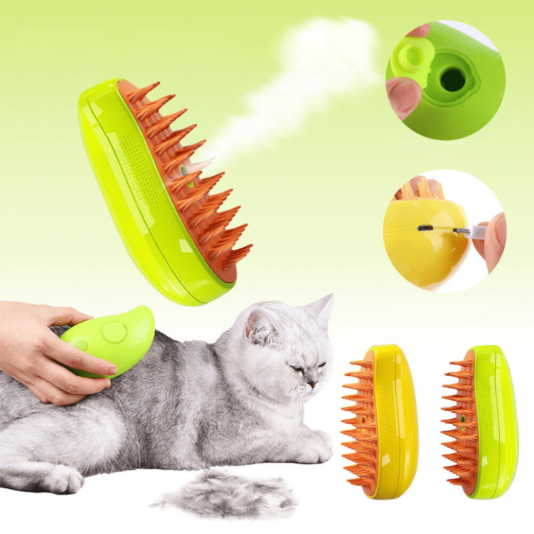 Pet Spa™ • 3 in 1 Dampfbürste, Cat Supplies MOORAL