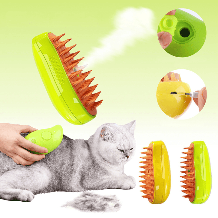 Pet Spa™ • 3 in 1 Dampfbürste, Cat Supplies MOORAL