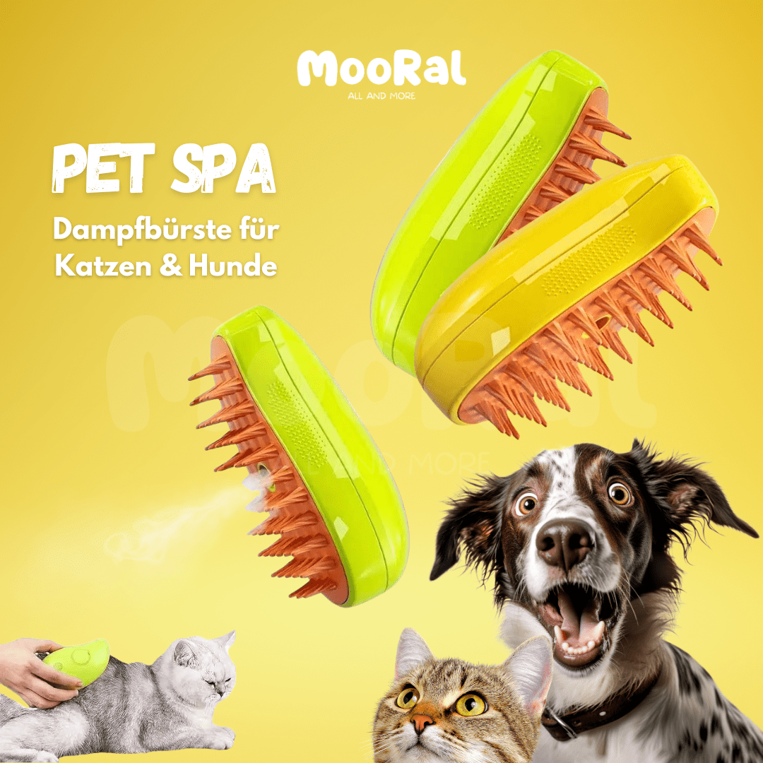 Pet Spa™ • 3 in 1 Dampfbürste, Cat Supplies MOORAL