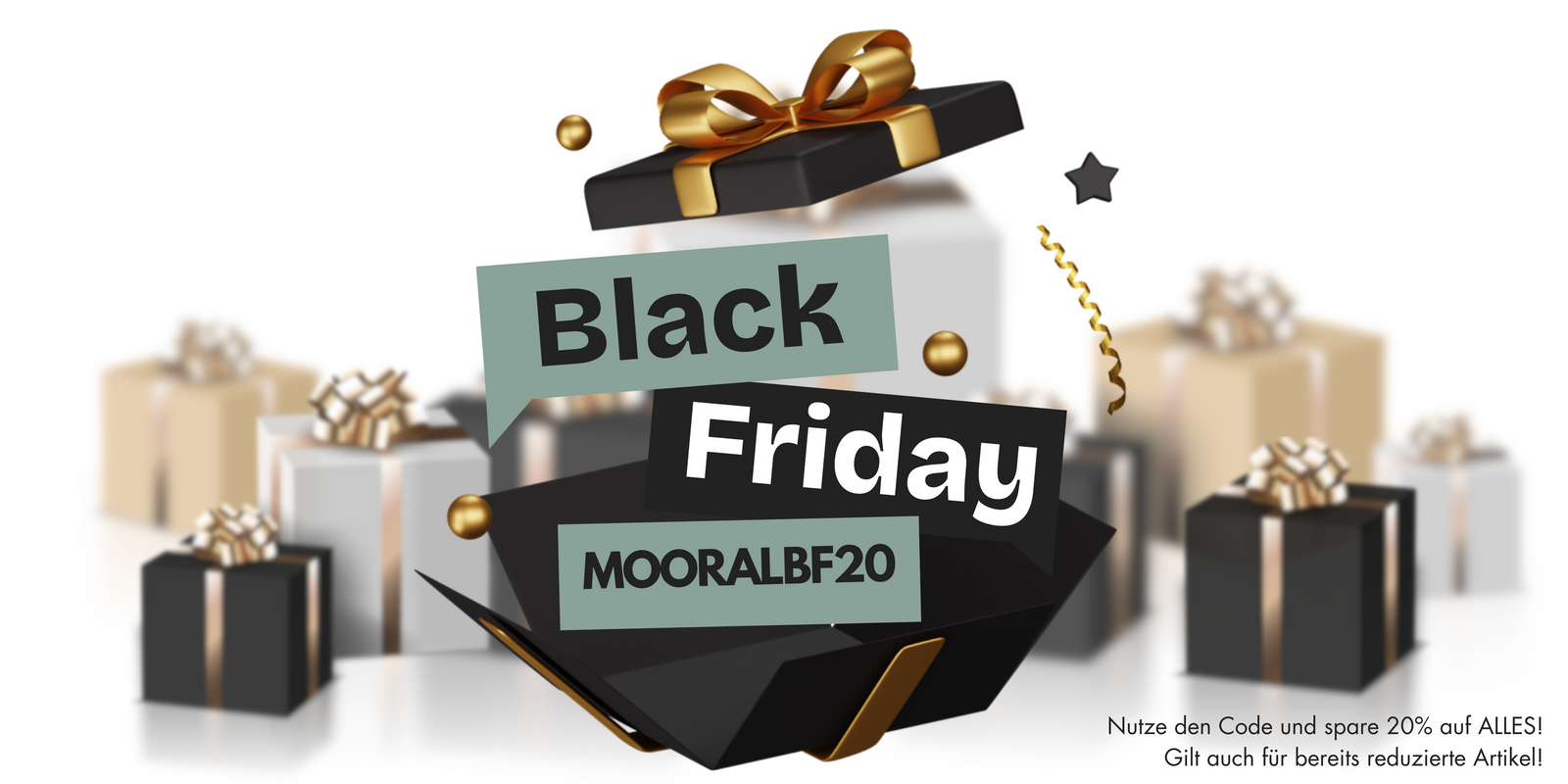 MooRal Black Friday 20% Rabatt Informationsgrafik