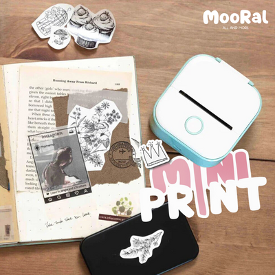 Der Mini Print™ Drucker von Mooral inspiriert zu kreativen Abenteuern und Bastelprojekten auf Knopfdruck.