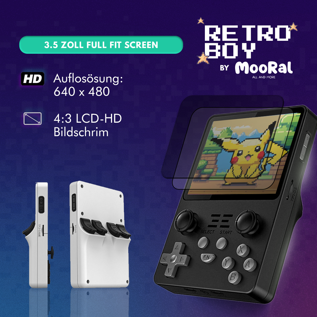 3,5 Zoll Full Fit LCD-HD-Bildschirm für ein klareres und lebendigeres Retro-Gaming-Erlebnis auf deinem RetroBoy Gameboy von Mooral.