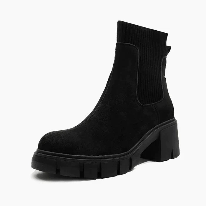 Wildleder Plateau Chelsea Boots