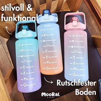 Motivierende Trinkflasche im 3er Set