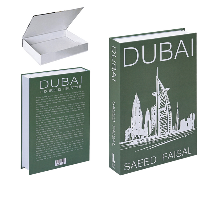 Dubai Deko und Aufbewahrungsbuch – modernes Coffee Table Buch mit Skyline Flair