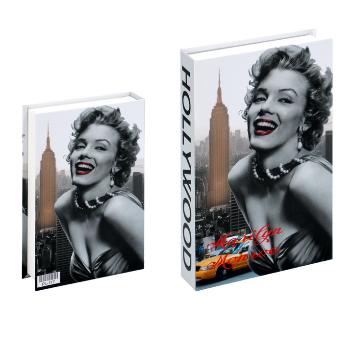 Hollywood Deko und Aufbewahrungsbuch – Filmklassiker Coffee Table Buch für Glamour Deko mit Marilyn Monroe