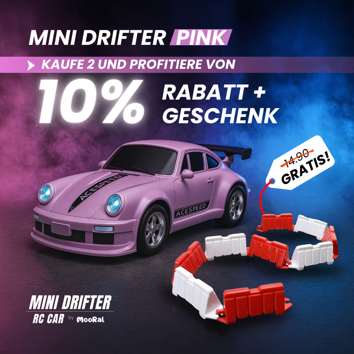 Pinkes Mini Drifter RC Auto mit 10 % Rabatt und kostenloser Driftstrecke