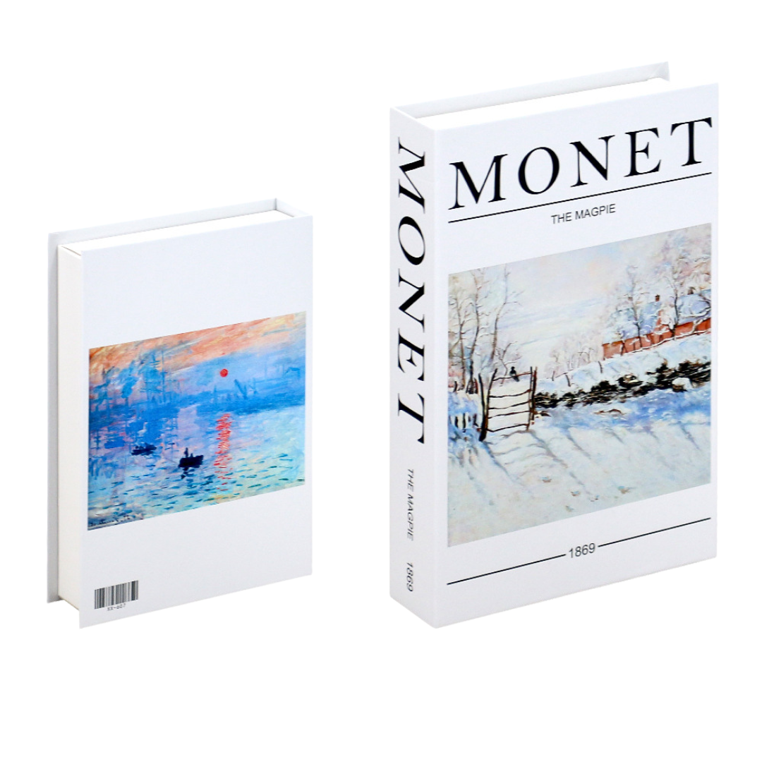 Monet Deko und Aufbewahrungsbuch – Impressionismus Coffee Table Buch für Wohnzimmer und Regal